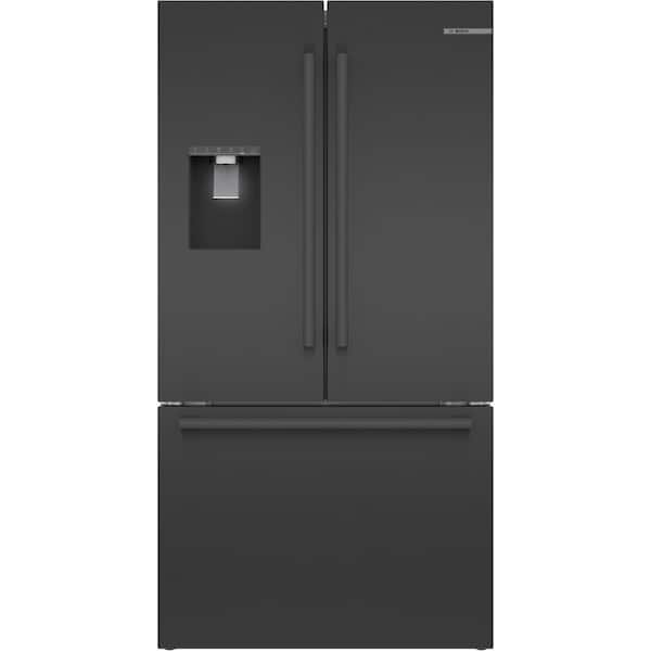 500 Series 36 in. 21.6 cu. ft. Smart Counter Depth French Door Refrigerator,Black Stainless Steel,External Water and Ice