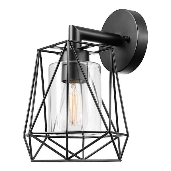 Sansa Black Modern Indoor/Outdoor 1-Light Wall Sconce