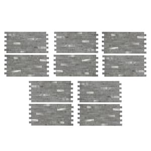 Collage 12 in. x 5.8 in. Cloud Shimmer Peel and Stick Decorative Backsplash in  (5-pk/case) 4.83 sq. ft.