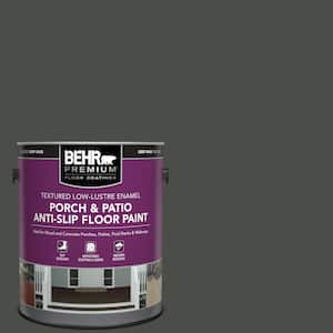 1 gal. #710F-7 Black Swan Textured Low-Lustre Enamel Interior/Exterior Porch and Patio Anti-Slip Floor Paint