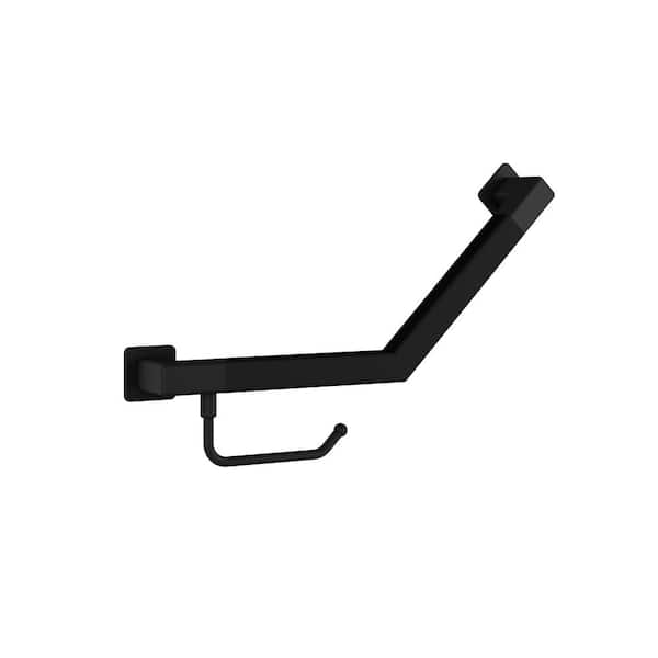 PULSE Showerspas Seville 17 in. x 1.25 in. Concealed Screw Angle Bar in Matte Black