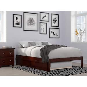 Colorado Walnut Full Bed with USB Turbo Charger and Twin Trundle