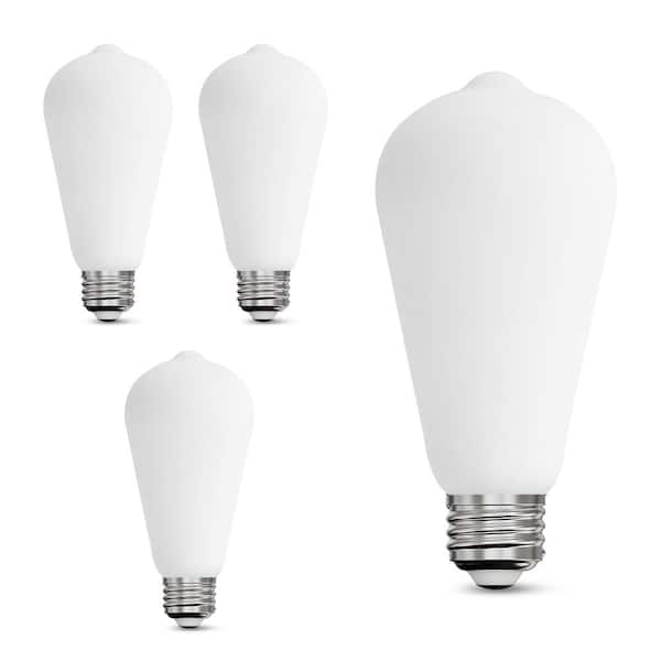 Feit Electric 40-Watt Equivalent T10L Dimmable Straight Filament E26 Opal LED Light Bulb, Soft White 2700K (4-Pack)