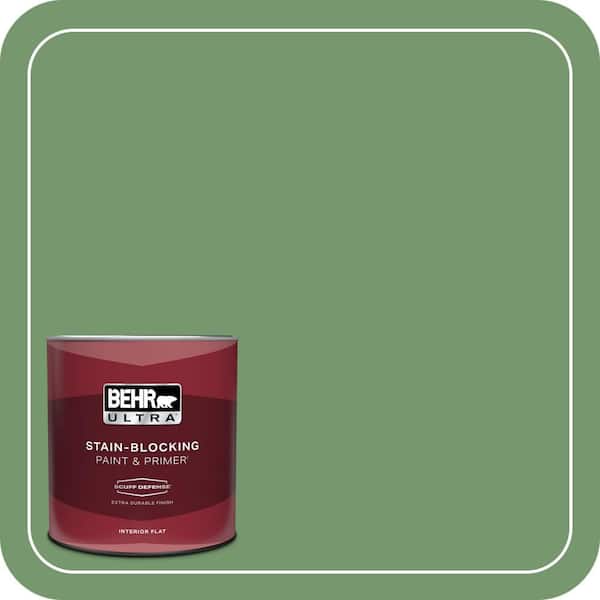 BEHR ULTRA 1 qt. #PPU11-03 Botanical Green Extra Durable Flat Interior Paint & Primer