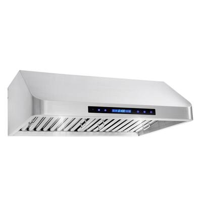 30 in. Ducted Under Cabinet Range Hood in Stainless Steel with Touch Display, LED Lighting and Permanent Filters