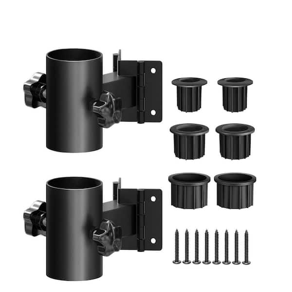 flat patio umbrella base Lifeswell Heavy Duty Deck Railing Holder, Umbrella Stand for 1-2 Inch Poles, Space-Saving Design, Secure & Sturdy Post Mount for Deck Railing, Balcony, Outdoor Courtyard, Fences it has a clean designer look that elevates any patio setupwithout the bulky base aesthetic 3.54 in. Black Steel Patio
