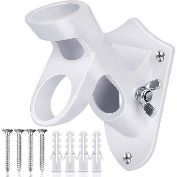 Heavy Duty 1 in. 2-Position Aluminum Flag Pole Holder Bracket Outside Rust Free Coated Stainless Hardware
