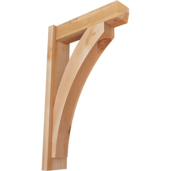 Ekena Millwork 6 in. x 32 in. x 20 in. Western Red Cedar Thorton Craftsman Smooth Outlooker