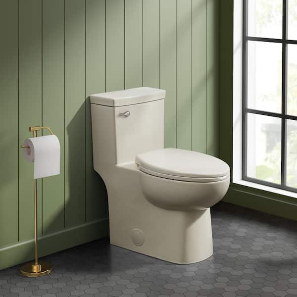 Swiss Madison Classe 1-Piece 1.28 GPF Single Flush Elongated Toilet with Front Flush Handle in Bisque Seat Included