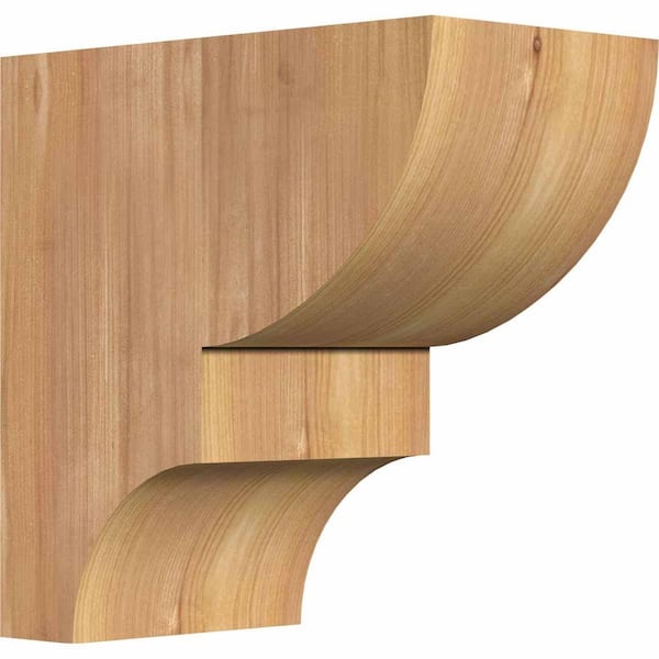 Ekena Millwork 5-1/2 in. x 10 in. x 10 in. Western Red Cedar Ridgewood Smooth Corbel