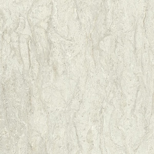 2 in. x 3 in. Laminate Sheet Sample in White Cascade with Standard Fine Velvet Texture Finish