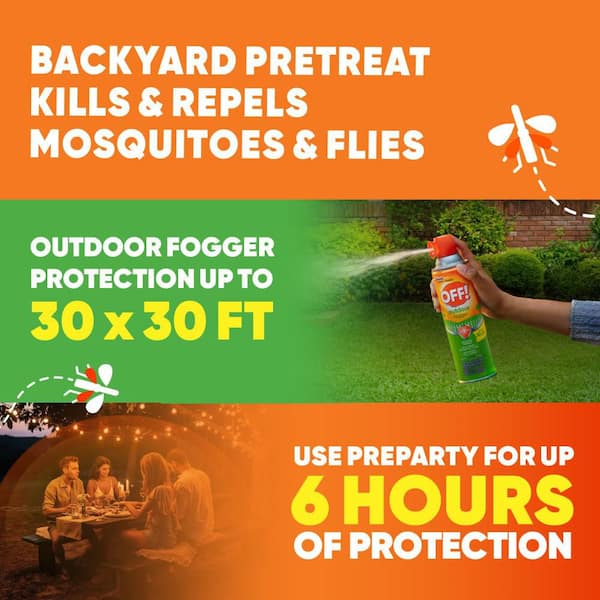 Backyard Outdoor Fogger, Bug Repellent Fog for Mosquitoes, Flies and More, 16 oz.