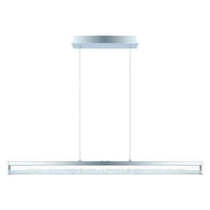 Cardito 1 39.37 in. W x 72 in. H Integrated LED Chrome Linear Pendant Light