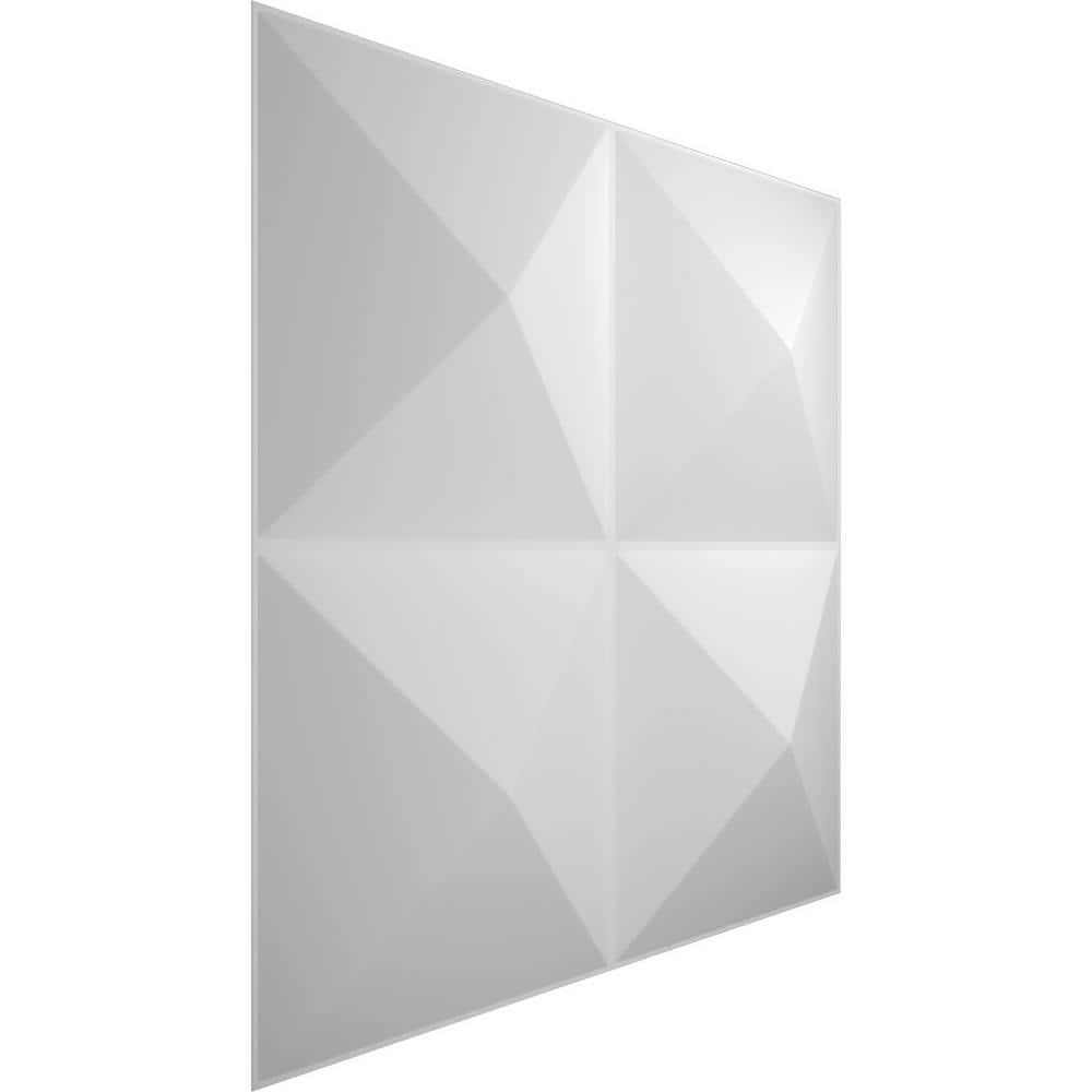 White Textured 3D PVC Wall Panel, 11 7/8" x 11 7/8"