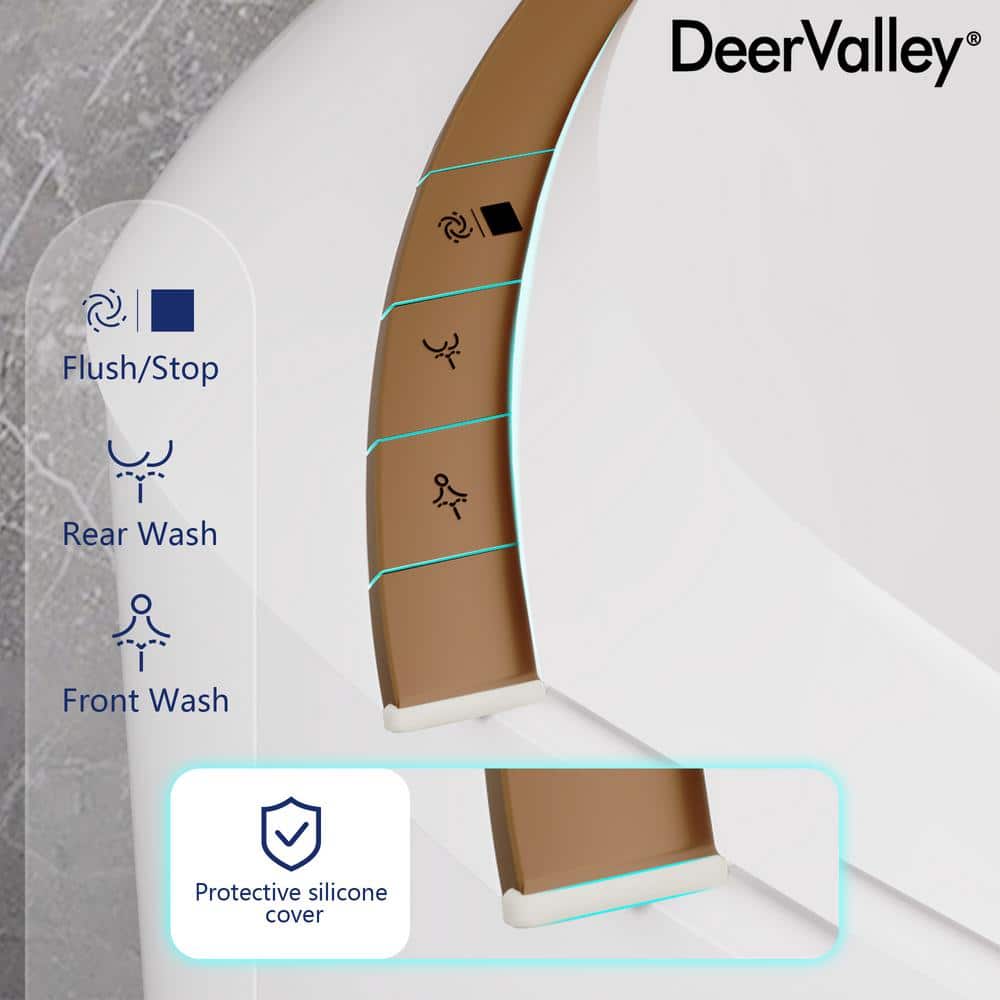 White Elongated Free Standing High Efficiency Smart Toilet