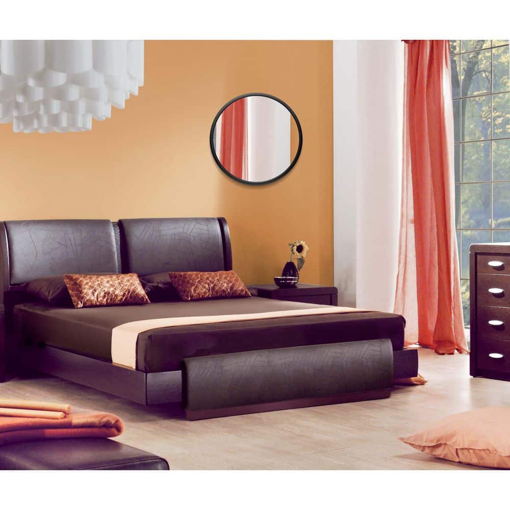 Elegant 22" Silver Round Bathroom Wall Mirror