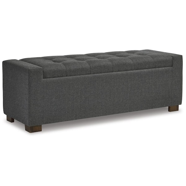 Signature DESIGN BY ASHLEY Cortwell Gray Bedroom Bench Storage Bench 54 in.