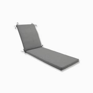 Solid 23 x 30 Outdoor Chaise Lounge Cushion in Grey Rave