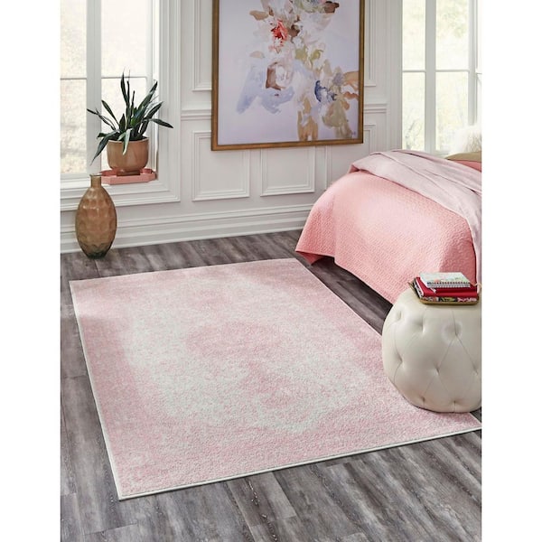Unique Loom Uptown 9x12 Pink Large Area Rug