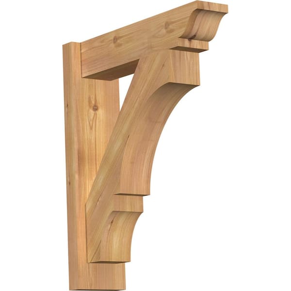 Ekena Millwork 6 in. x 24 in. x 20 in. Western Red Cedar Balboa Traditional Smooth Outlooker
