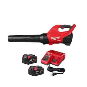 Milwaukee M18 FUEL 120 MPH 500 CFM 18V Brushless Cordless Battery Powered Leaf Blower with Two 5.0Ah Batteries and Charger