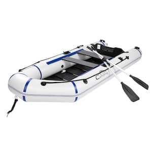 Camping Survivals 10 ft. Inflatable White Boat