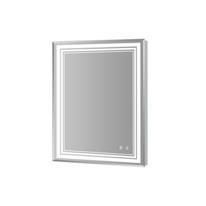 32 in. W x 40 in. H Rectangular Framed LED Mirror Anti-Fog Wall Mount Bathroom Vanity Mirror in Clear