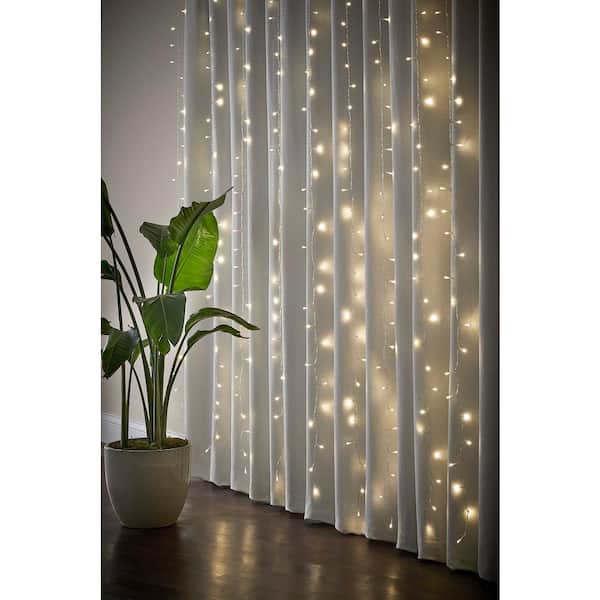 Hampton Bay 300-Light 10 ft. Indoor/Outdoor Plug-In Integrated LED Mini  Bulb 10-Strand Willow Curtain String Light Set, 1-Pack FY10120WILLOWHD -  The Home Depot