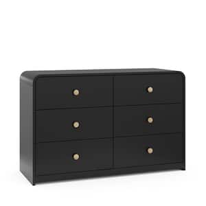Santos Black 6-Drawer 48.13 in. Wide Dresser