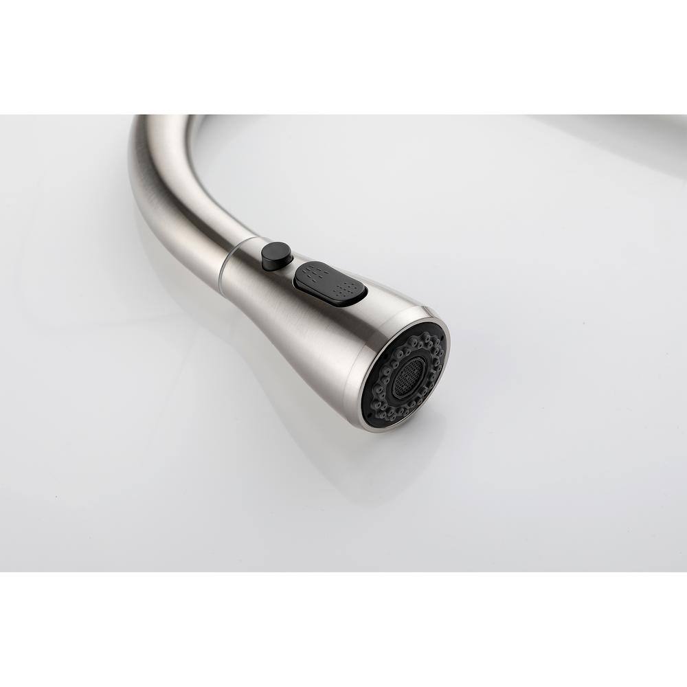 Brushed Nickel Single Handle Pull-Out Spray Kitchen Faucet