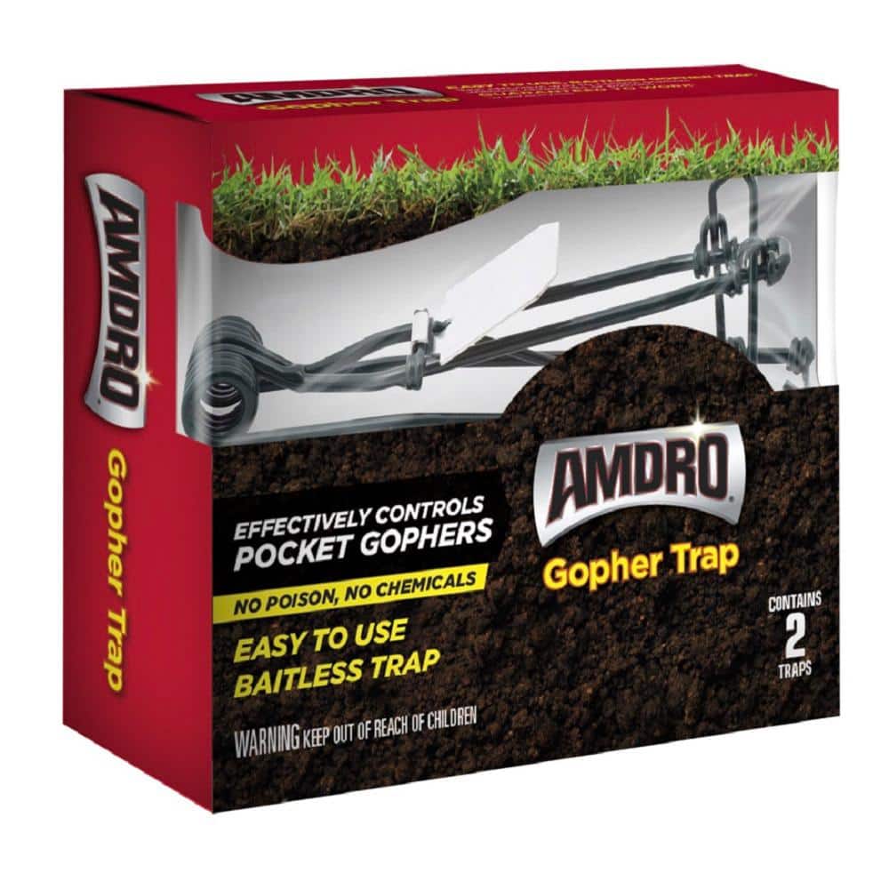 Mole Trap Gopher Trap Vole Trap Quick & Clean Mole Killer Outdoor Gopher  Eliminator Reusable Lawn Mole Plunger GTS-002A-HD28 - The Home Depot