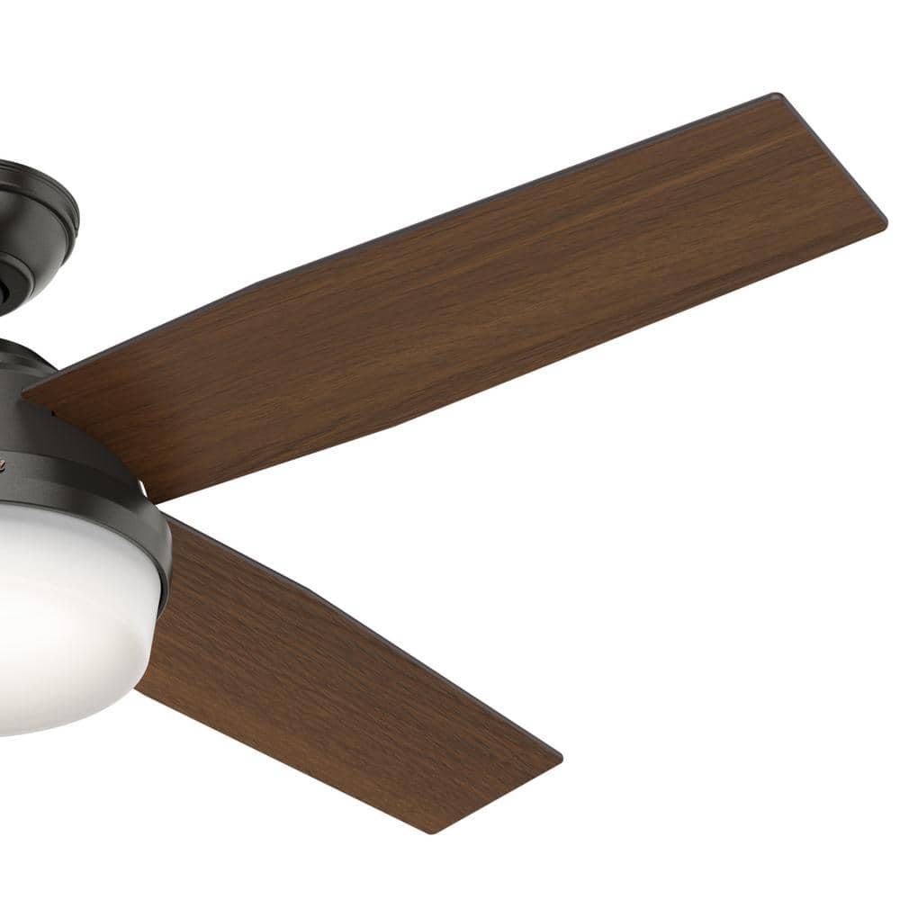 Noble Bronze 52" Contemporary Ceiling Fan with LED Light and Remote