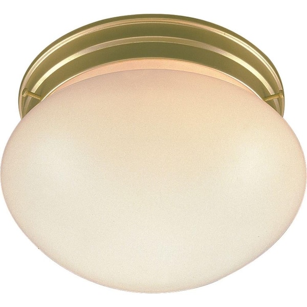Volume Lighting 1-Light Polished Brass Flush Mount