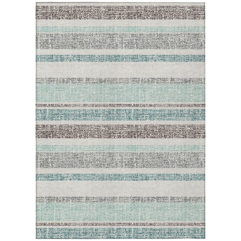Chantille Machine Washable Indoor/Outdoor Abstract ACN2122 Teal 3 ft. x 5 ft. Area Rug price history on PriceWatchPro