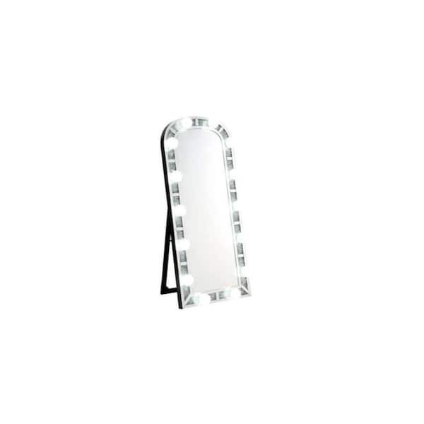 HomeRoots 27 in. W x 63 in. H Acrylic Silver Standing Mirror