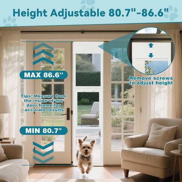 thumbnail image 2 of Docred Dog Door For Sliding Glass Door, 86 5/8" To 92 1/2 2 of 14