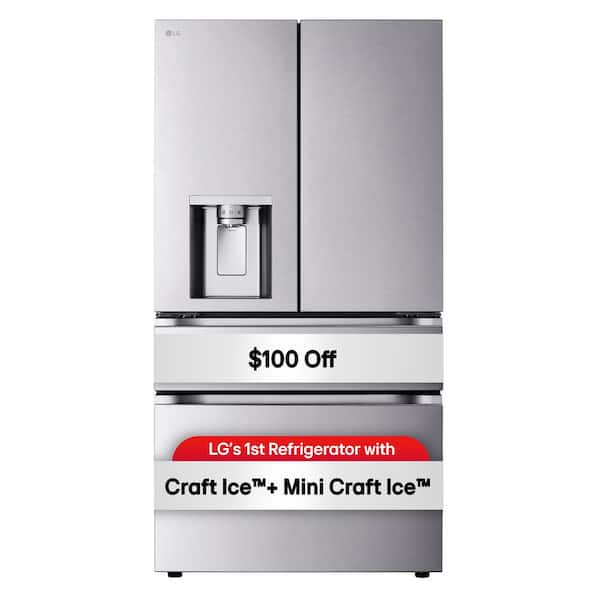 29 cu. ft. Standard Depth MAX 4-Door French Door Refrigerator in Stainless Steel with Craft Ice and Mini Craft Ice