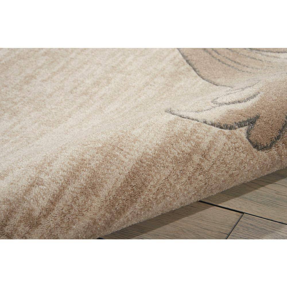 Mocha Floral Synthetic 9' x 12' Area Rug