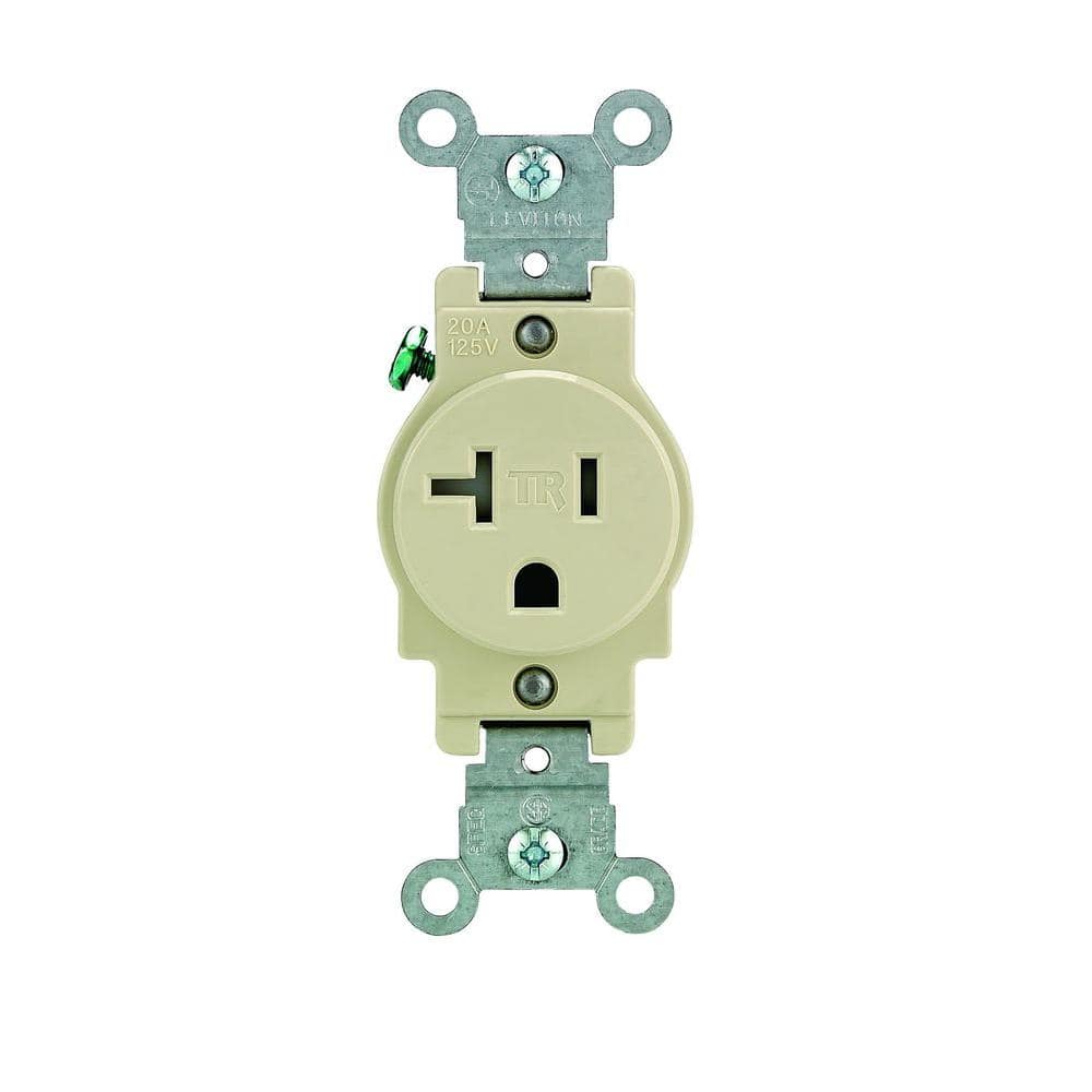 Tresco L-R1020SWA-1 120VAC 20A Swidget Outlet, w/o Insert - White