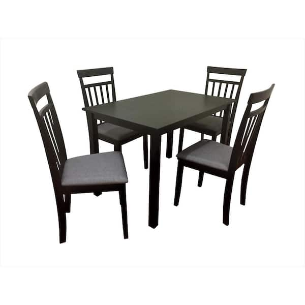 US Pride Furniture Raymond Wood 5-Piece Dining Table Chair Set