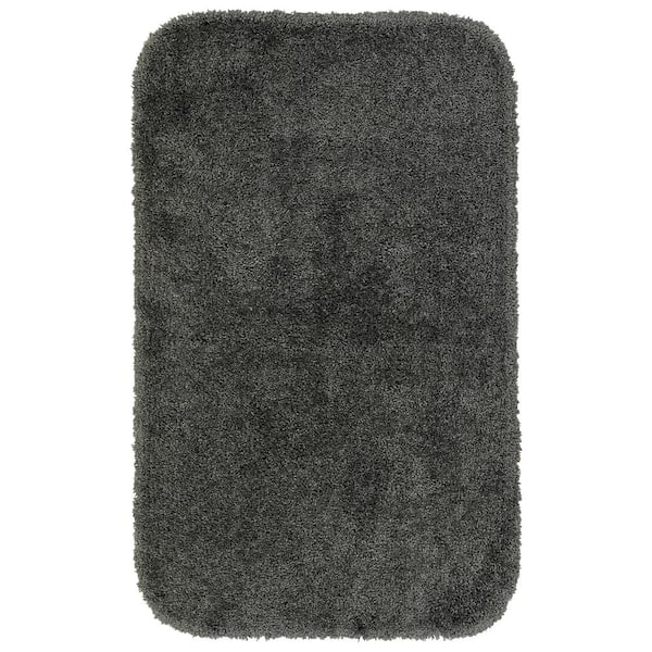 Garland Rug Serendipity Dark Gray 30 in. x 50 in. Washable Bathroom Accent Rug