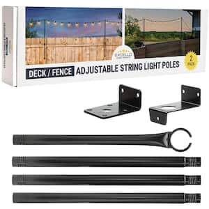 2-Pack of 5.3 ft. Deck/Fence String Light Poles