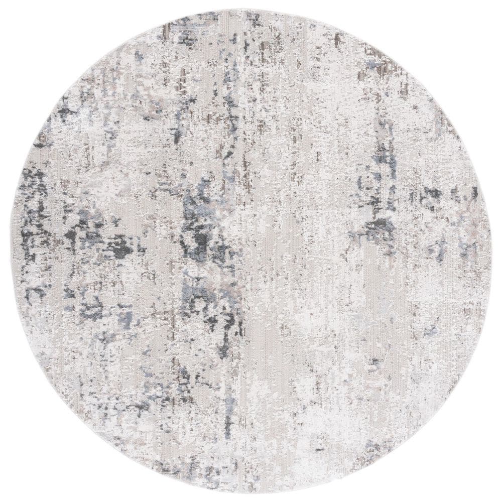 Princeton 7 ft. x 7 ft. Ivory/Gray Marble High-Low Round Area Rug price history on PriceWatchPro