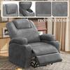 LACOO Gray Leather Power Lift Standard (No Motion) Recliner with Power Lift T-LR84LMP4