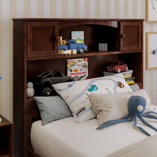 AFI Newport Twin Walnut Bookcase Headboard