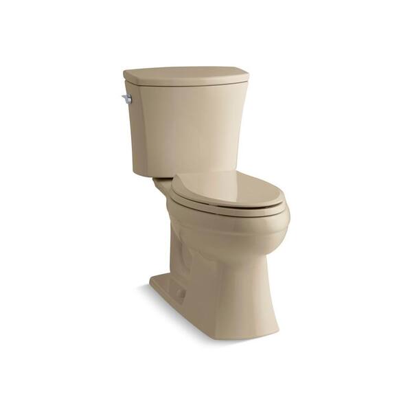 KOHLER Kelston Comfort Height 2-piece 1.6 GPF Elongated Toilet with AquaPiston Flushing Technology in Mexican Sand