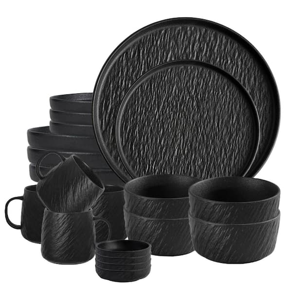 20-Piece Matte Ceramic Stoneware Dinnerware Set for 4 with Mugs Dinner Plates Salad Plates Bowls Combo