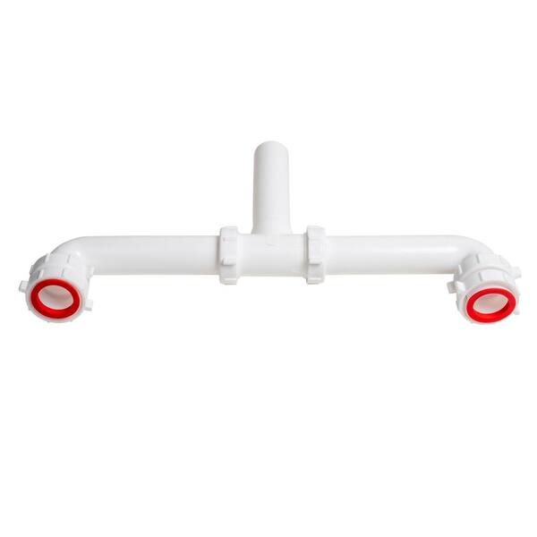 2-to-1 Double Drain Hose Connector For Washing Machine & Dishwasher | Plastic Waste Pipe