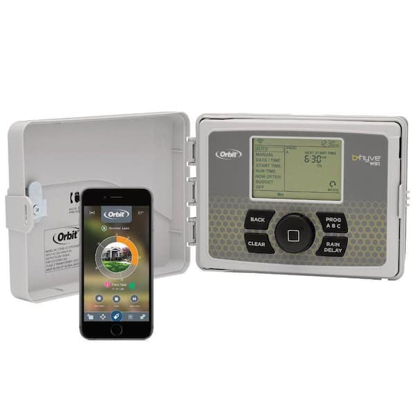 Orbit 96046 B-Hyve 6 Station Indoor/Outdoor Wi-Fi Irrigation Controller Grey for sale online 