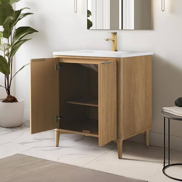 HOMEVY STUDIO Levin 30 in. W x 22 in. D x 35 in. H Single Sink